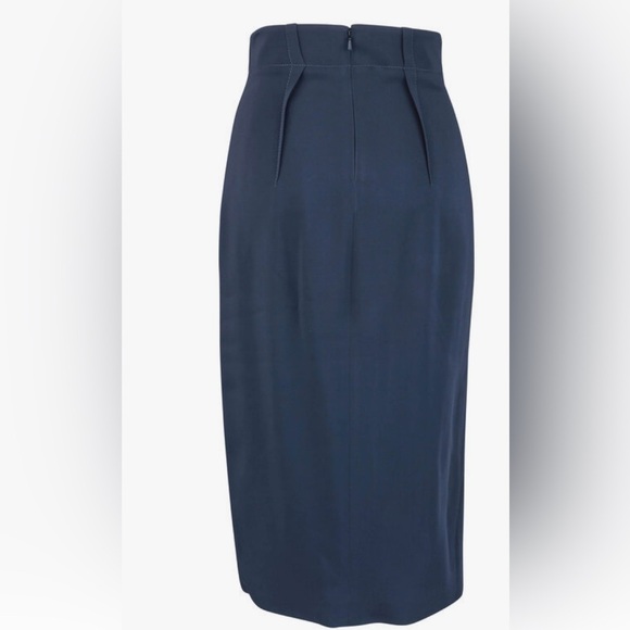Cushnie High Waist Pencil Skirt In Navy Blue Size 12 Amazing Condition! - Picture 3 of 11